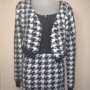 Houndstooth 2 Piece Skirt Set